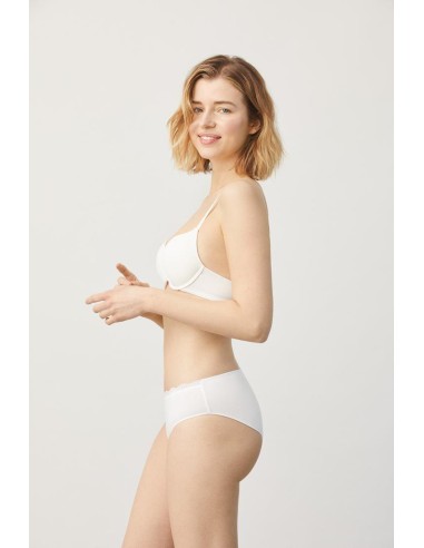 Braga midi de algodón con blonda en...