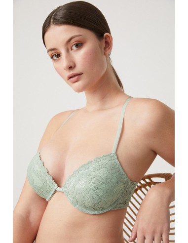 Sujetador con aros y relleno forrado...