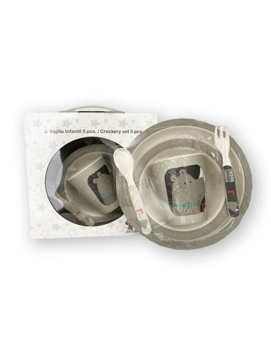 J. VAJILLA INFANTIL 5 PCS. MULTICOLOR...