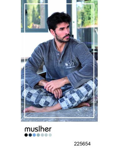PIJAMA HOMBRE APLIQUE 56 MUSLHER 225654