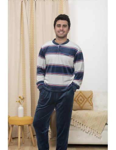 Pijama de hombre para invierno marca Kinanit - Empresa Textiles Capella  Talla P