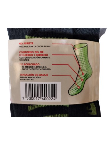 Calcetín efecto masaje con puño...