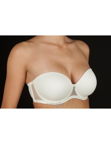 Sujetador sin tirantes con aro y...