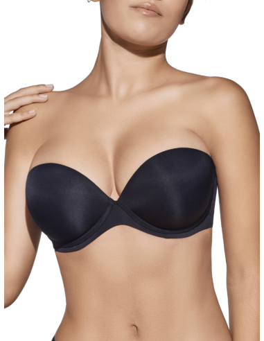 Sujetador sin tirantes con aros y...