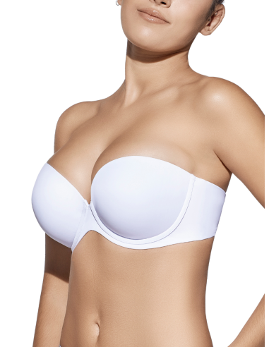 Sujetador sin tirantes con aros y...