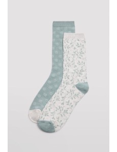 Calcetín de mujer con puño...