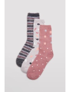 Calcetín de mujer con puño...