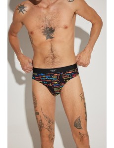 Slip de algodón estampado...