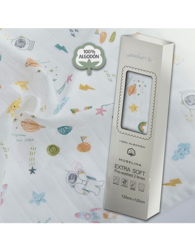 Muselina para bebé marca Gamberritos...