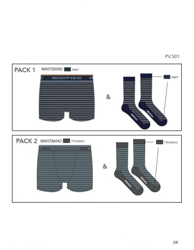 Pack de bóxer de algodón y calcetines...