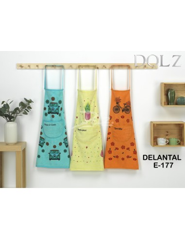 Delantal de cocina de rizo estampado...