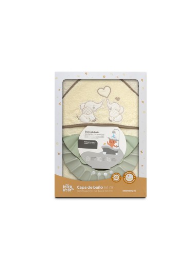 Capa de baño con gorro de baño para...