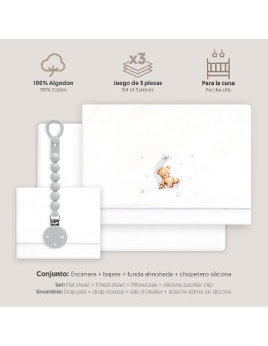 Juego de sábanas para cuna con...