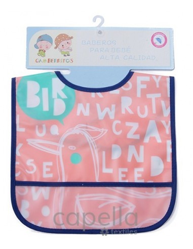 Babero de plástico marca Gamberritos...