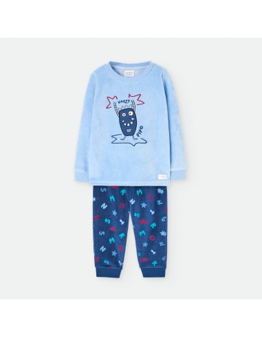 Pijama infantil tundosado para niño...