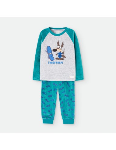 Pijama infantil tundosado para niño...