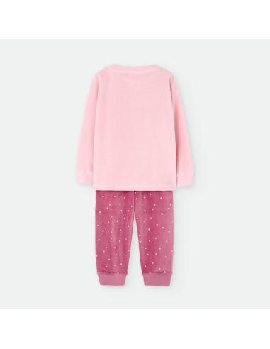 Pijama infantil tundosado para niña...