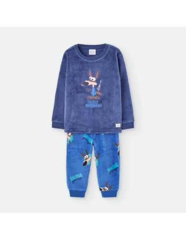 Pijama infantil de coralina para niño...