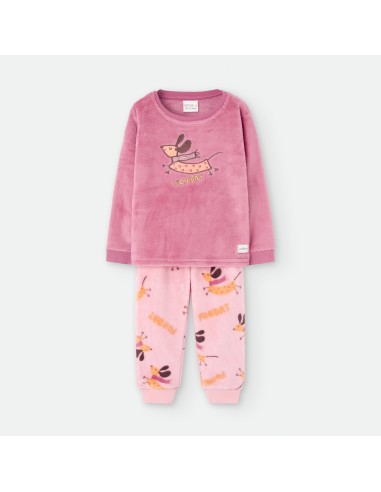 Pijama infantil de coralina para niña...