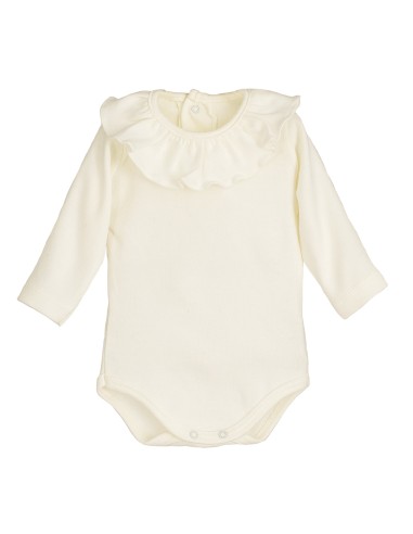 Body de manga larga con volante en el...