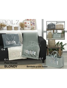 Manta plaid sherpa con...