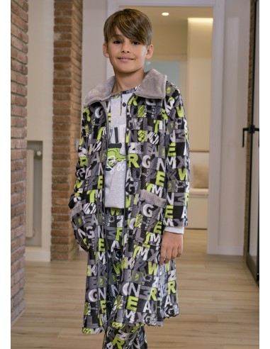 Bata infantil para niño de coralina...