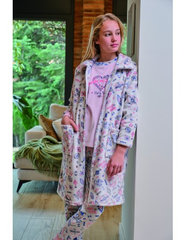 Bata infantil para niña de coralina...