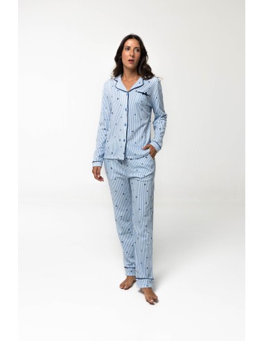 Pijama abierto de mujer de algodón...