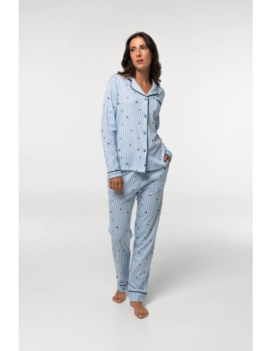 Pijama abierto de mujer de algodón...