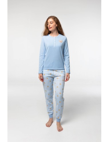 Pijama de mujer de algodón afelpado...