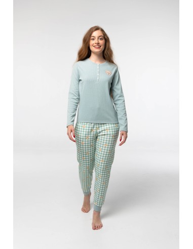 Pijama de mujer de algodón afelpado...