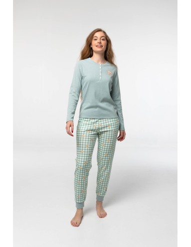 Pijama de mujer de algodón afelpado...