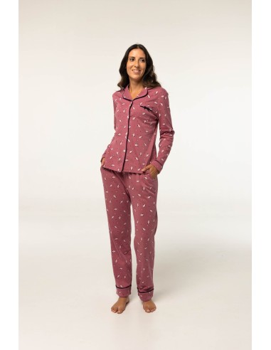 Pijama abierto de mujer de algodón...