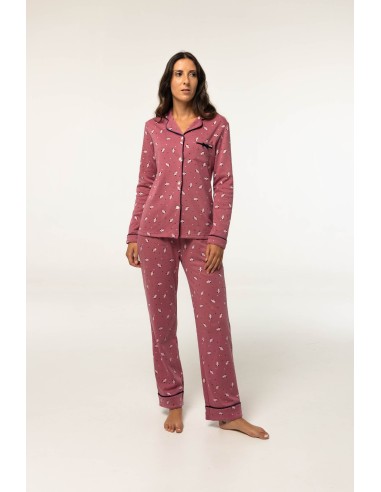 Pijama abierto de mujer de algodón...