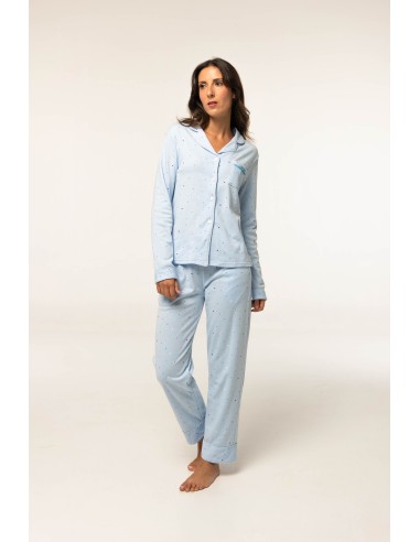 Pijama abierto de mujer de algodón...