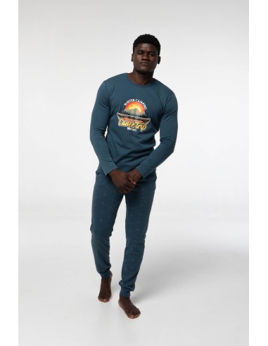 Pijama de algodón afelpado para...