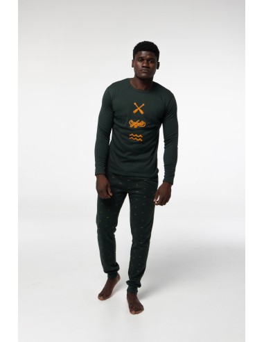 Pijama de algodón afelpado para...