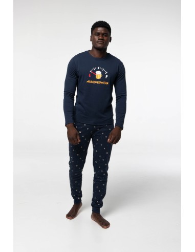 Pijama de algodón afelpado para...