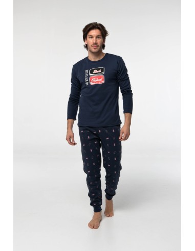 Pijama de algodón afelpado para...