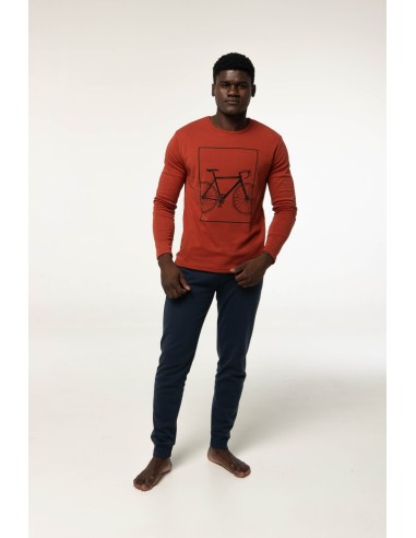 Pijama de algodón afelpado para...