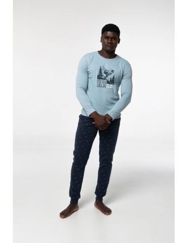 Pijama de algodón afelpado para...