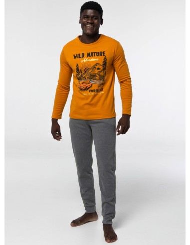 Pijama de algodón afelpado para...