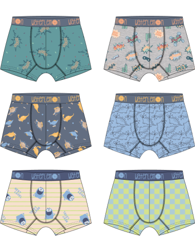 Bóxer infantil de algodón en pack de...