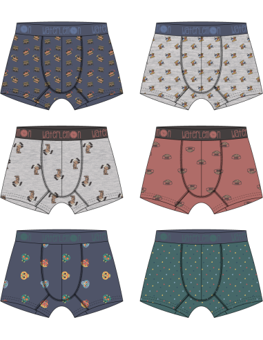 Bóxer infantil de algodón en pack de...