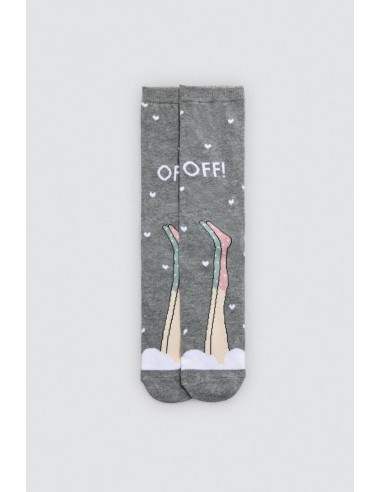 Calcetín de mujer con puño...