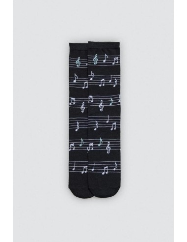 Calcetín de mujer con puño...