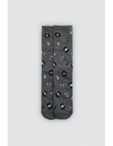 Calcetín de mujer con puño...