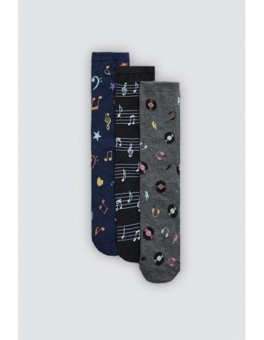 Calcetín de mujer con puño...