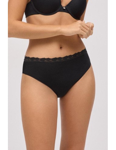 Braga midi de algodón con encaje...