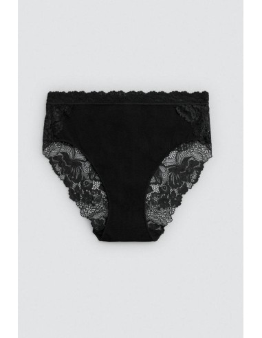Braga midi de algodón con encaje...